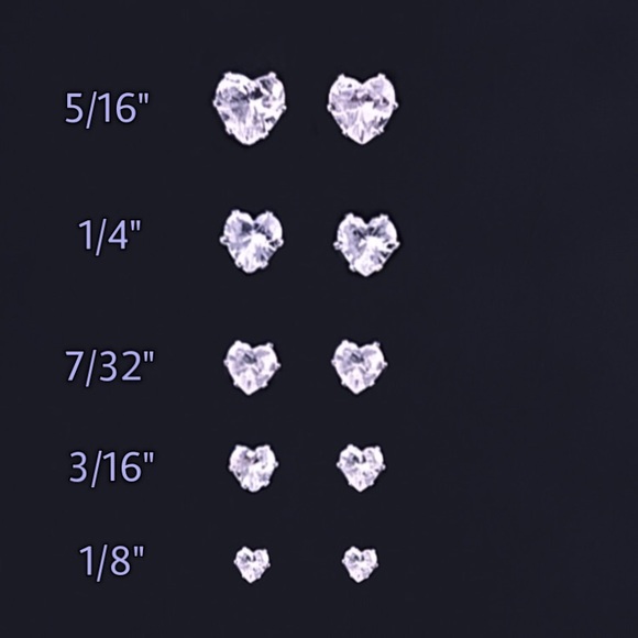 ⚜️𝟯𝟬%𝗢𝗙𝗙 𝗯𝘂𝗻𝗱𝗹𝗲𝘀 𝟯+⚜️ NEW CZ Heart Silver Stud Earrings - Picture 6 of 8